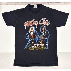 Vtg Motley Crue Girls Girls Girls Band T-Shirt Single Stitch Adult Small Black